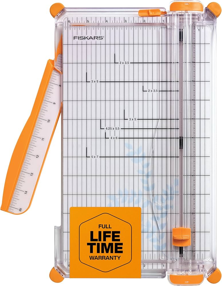 Fiskars Precision Paper Trimmer, Easy, Safe and Accurate for Crafts, Gifts, Cards, Photos, Always... | Amazon (US)