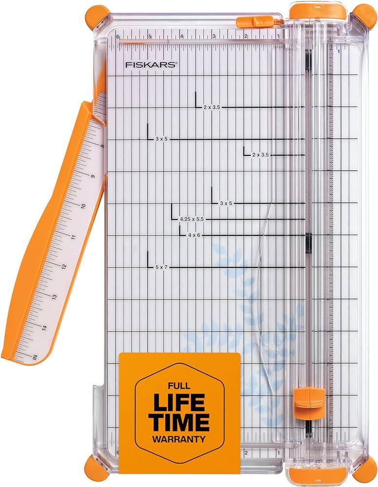 Fiskars SureCut Deluxe Craft Paper Trimmer - 12” Cut Length - Craft Paper Cutter with Grid Line... | Amazon (US)