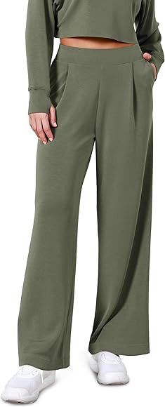 ODODOS Modal Soft Wide Leg Pants for Women High Waist Casual Relaxed Pants with Pockets-29/31 Ins... | Amazon (US)