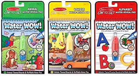 Melissa & Doug On the Go Water Wow! Reusable Water-Reveal Activity Pads, 3-pk, Vehicles, Animals,... | Amazon (US)
