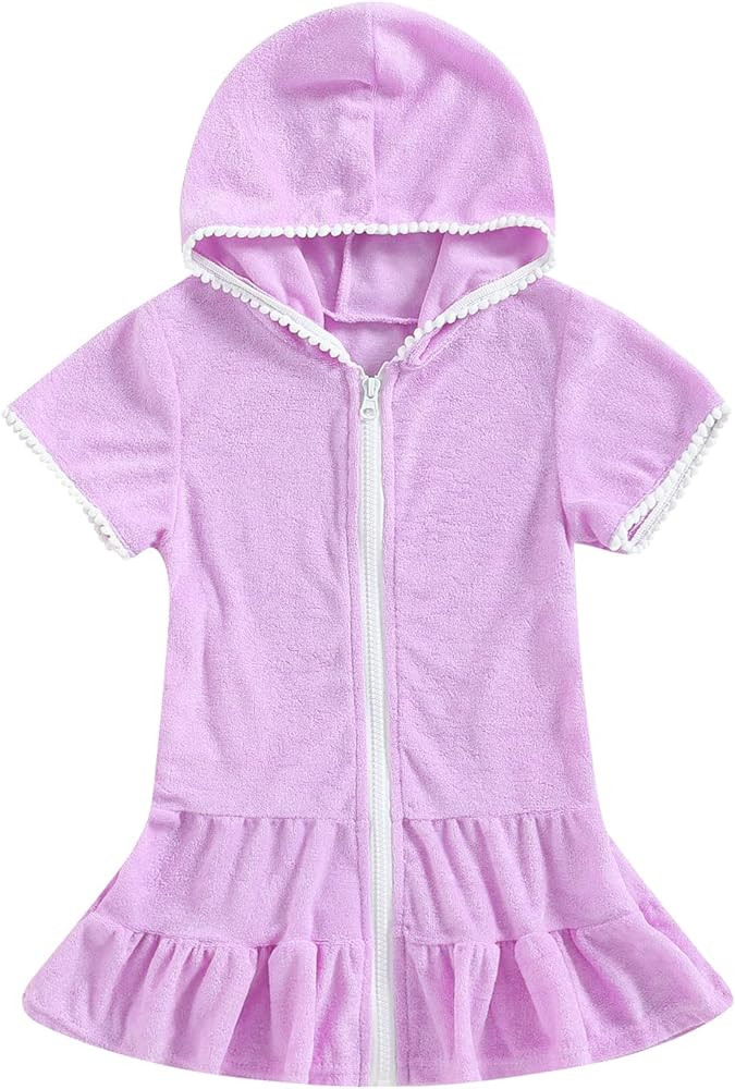 Toddler Little Girl Swim Cover Up Beach Towel Robe Bathing Suit Cover Ups Swimsuit Summer Baby Be... | Amazon (US)
