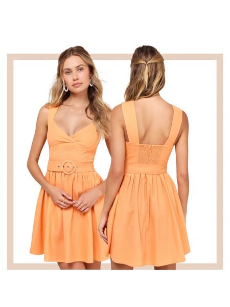 Light orange linen belted bustier spring summer beachy vacation resort mini dresss

#LTKworkwear #LTKparties #LTKfindsunder100