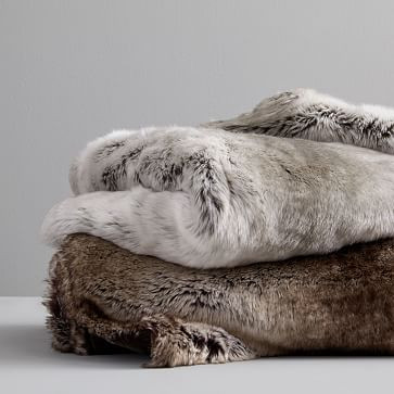 Faux Fur Ombre Throws | West Elm (US)