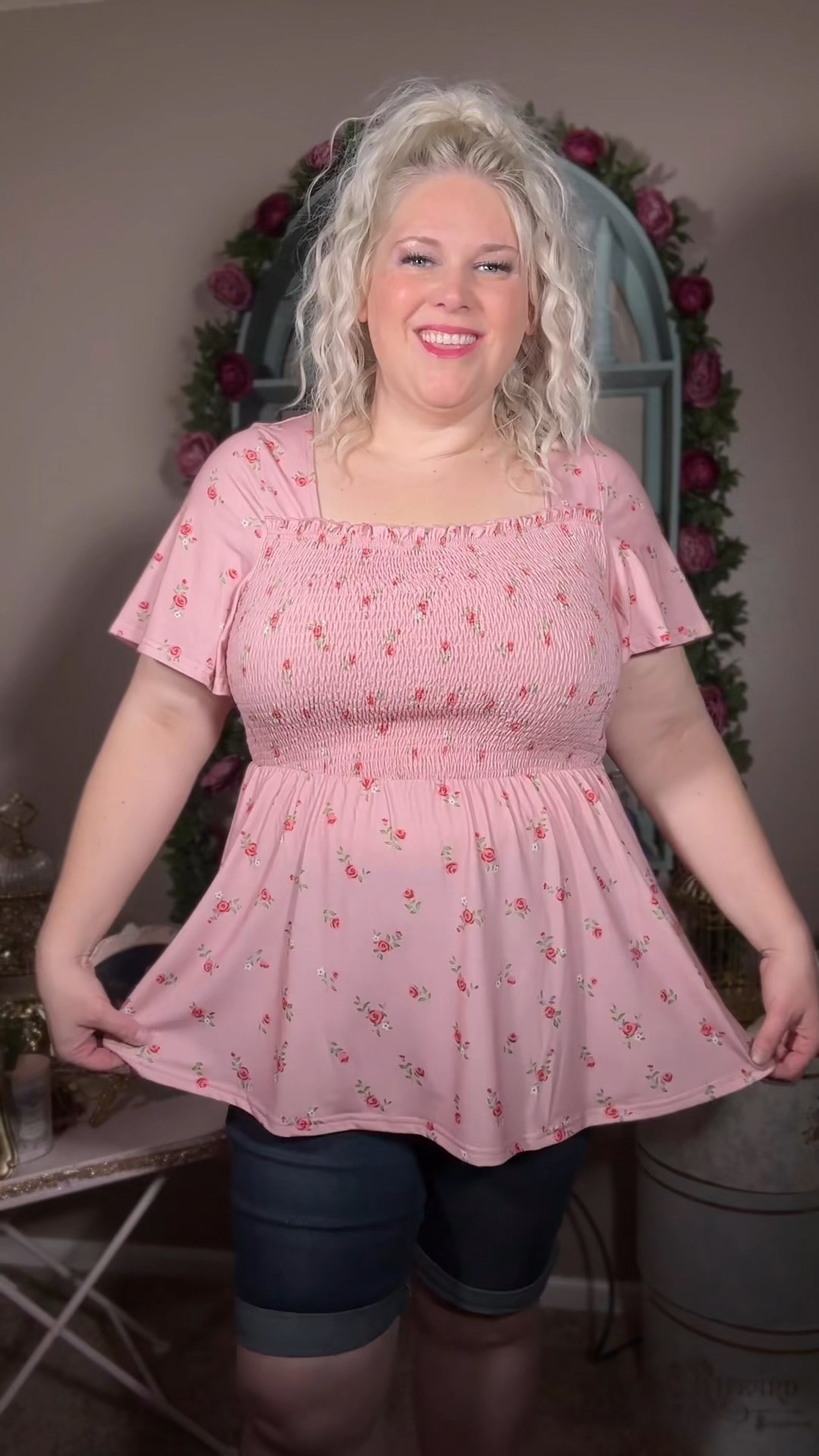 
I am loving this romantic vintage top by @bloomchic

It is soft and is perfect for a spring casual look paired with these soft and stretchy shorts with a roll cuff design.

I am wearing a size 18/20 and it fits great!

#bloomchic #bloomchicfashion #plussizefashion #seattleinfluencer #seattlecontentcreator #springfashion #ltkunder50

#LTKFindsUnder50 #LTKFestival #LTKMidsize