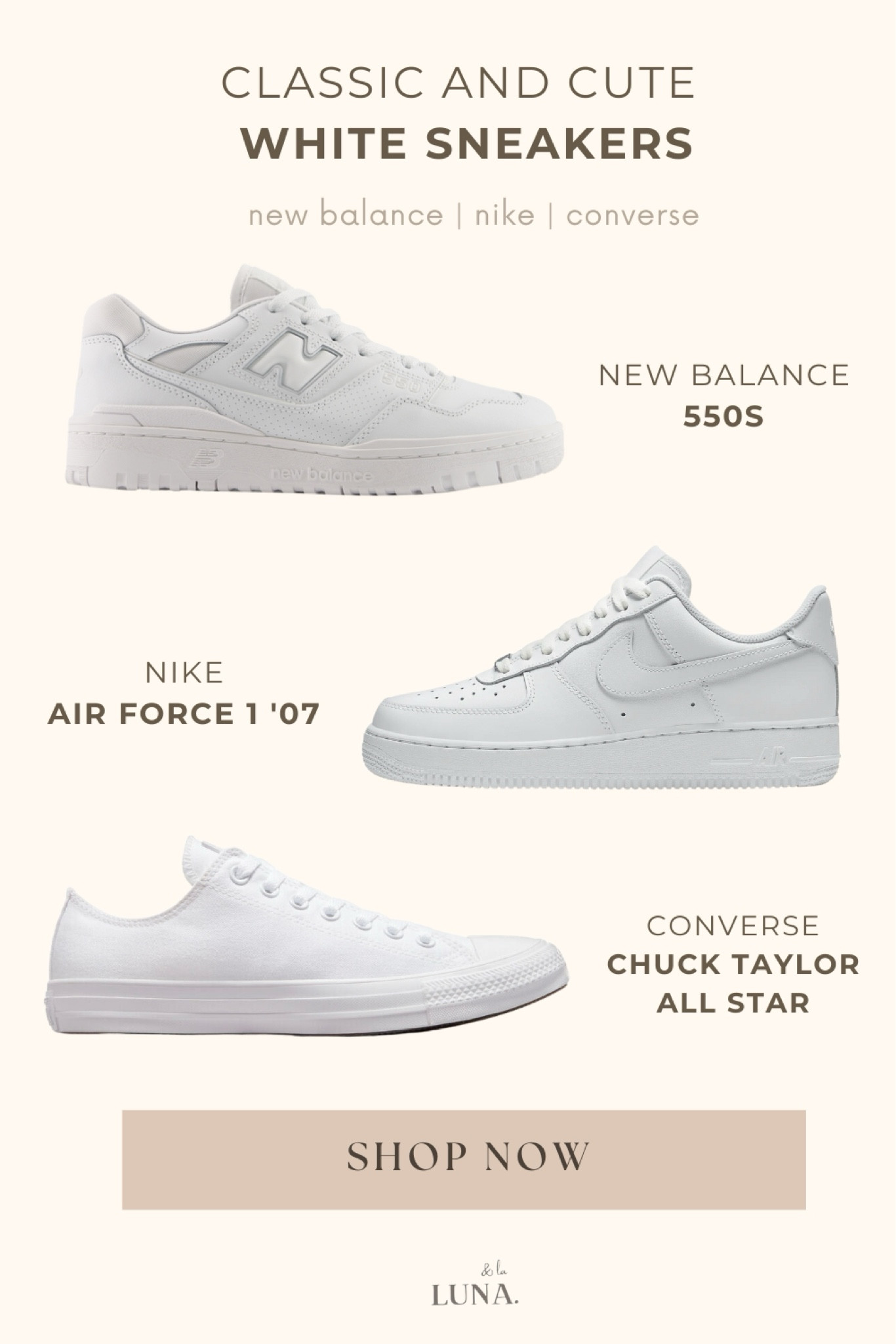The perfect classic white sneakers to pair with any outfit | new balance nike airforce ones sneakers, tennis shoes, shoe crush, spring shoes #white #aesthetic #whiteoutfit #nike #celebrity

#LTKstyletip #LTKshoecrush #LTKSpringSale