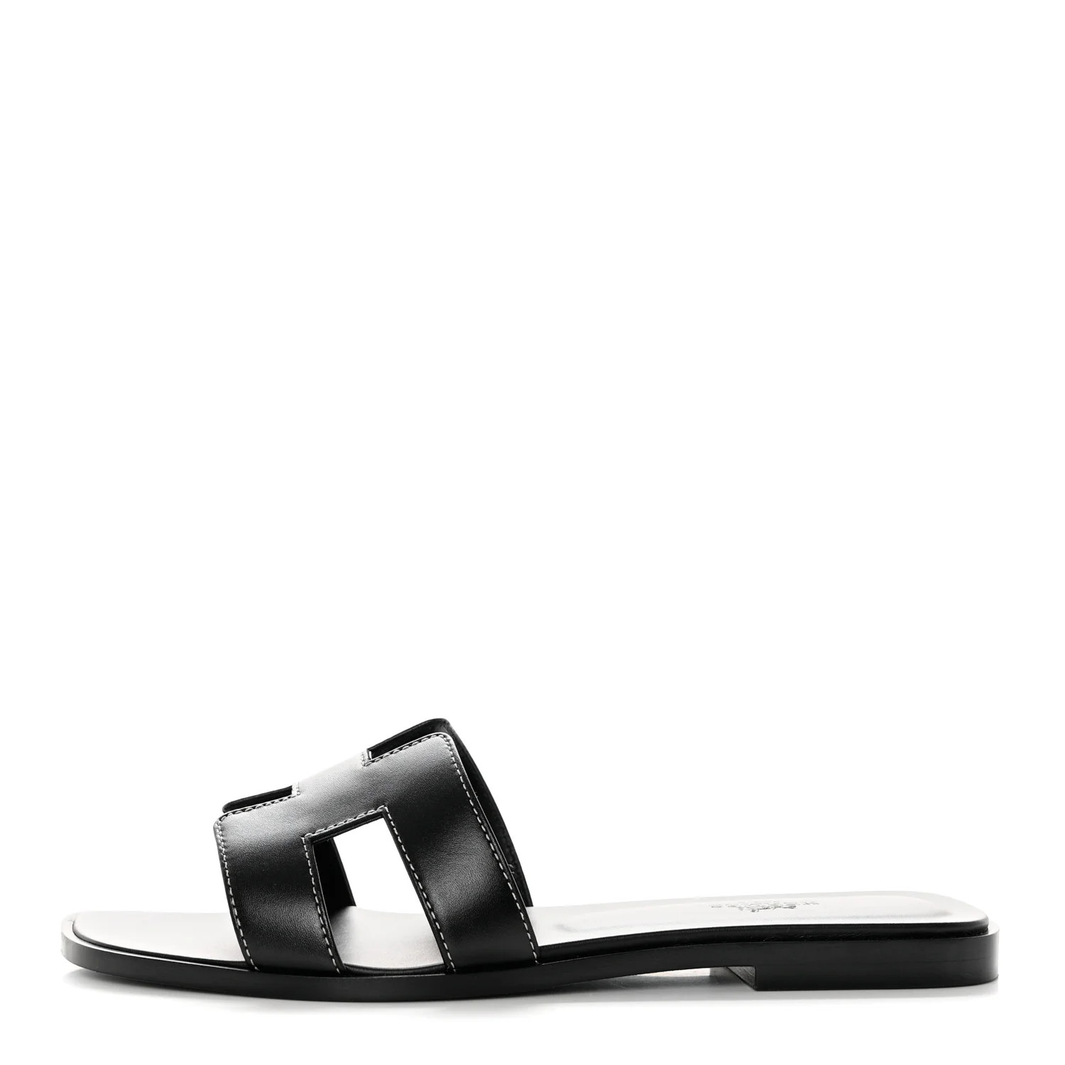 Box Calfskin Oran Sandals 38 Black | FASHIONPHILE (US)