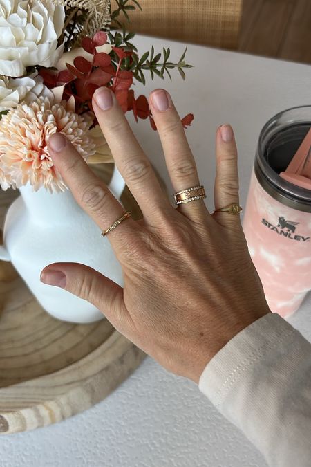 Pinky and pointer rings are 20% off with code MELISSA20 and the ring finger set next to my love ring is 15% off with code MELISSA15 

Amazon ring bumper and Stanley cup linked too

#LTKstyletip #LTKunder50 #LTKunder100