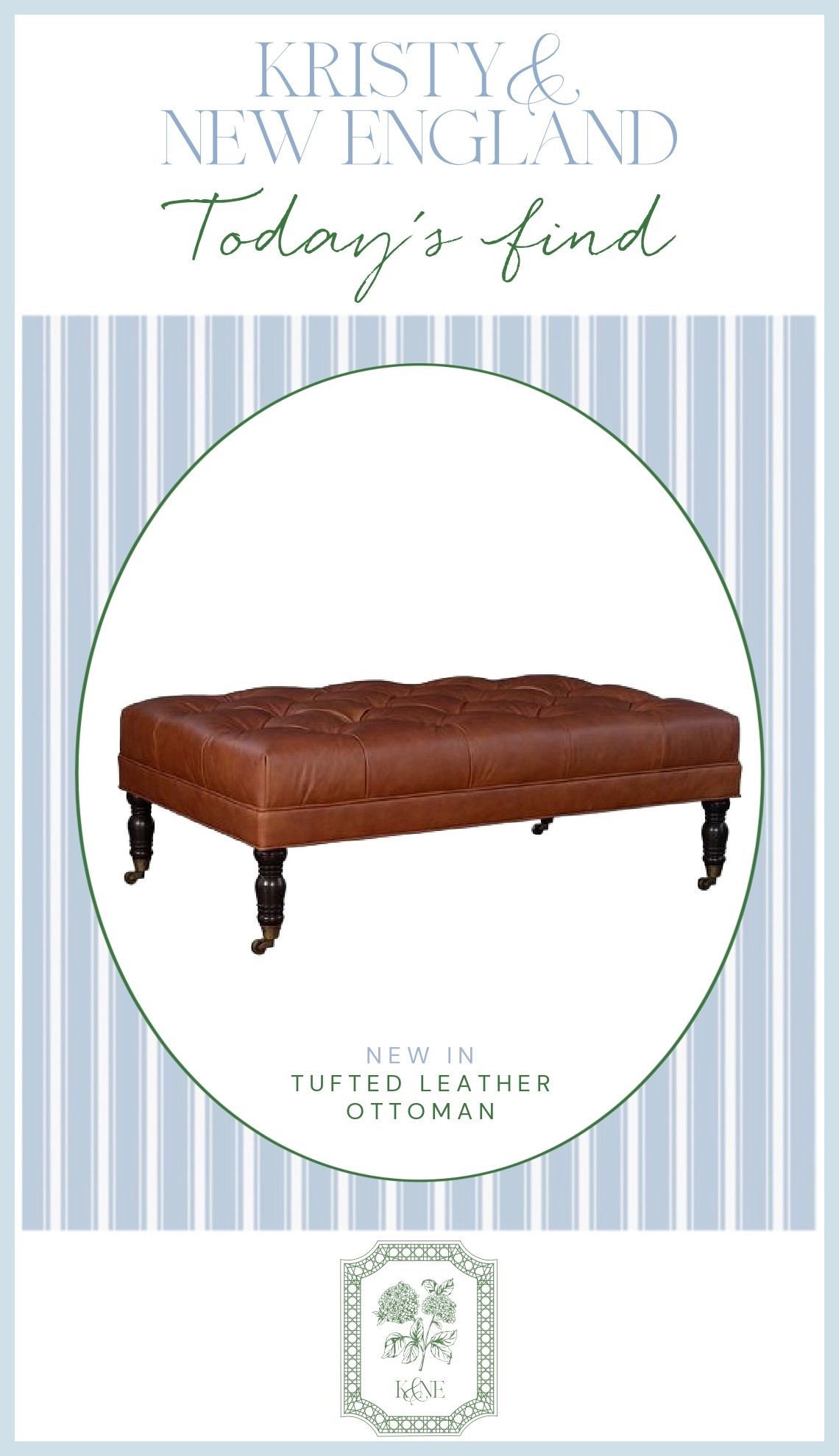 Tufted Leather Ottoman 

#LTKHome
