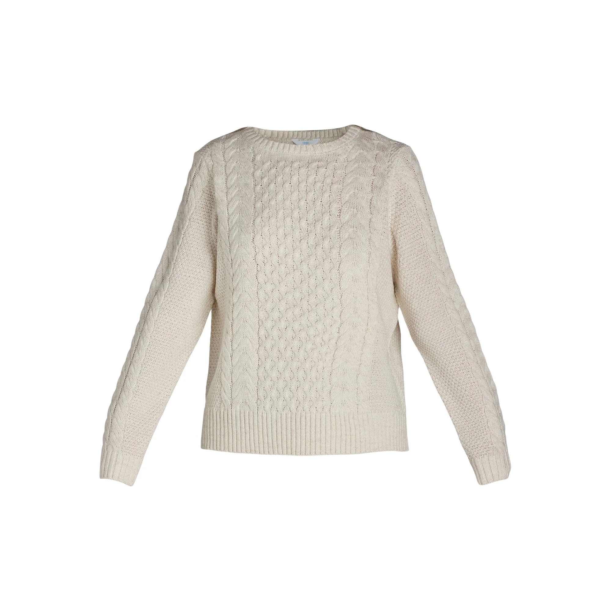 Time and Tru Women's Lurex Sweater with Long Sleeves, Midweight, Sizes XS-XXXL - Walmart.com | Walmart (US)