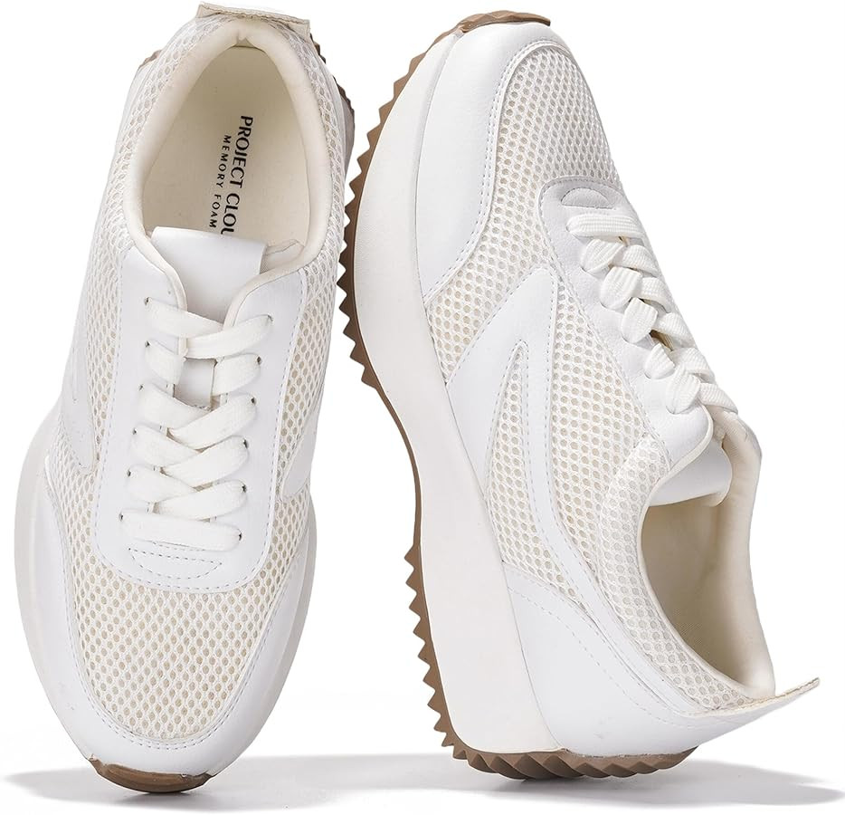 Sneakers for Women, Memory Foam Women Shoes, Fashion Sneakers Non-Slip Work Shoes, Lace Up Shoes ... | Amazon (US)