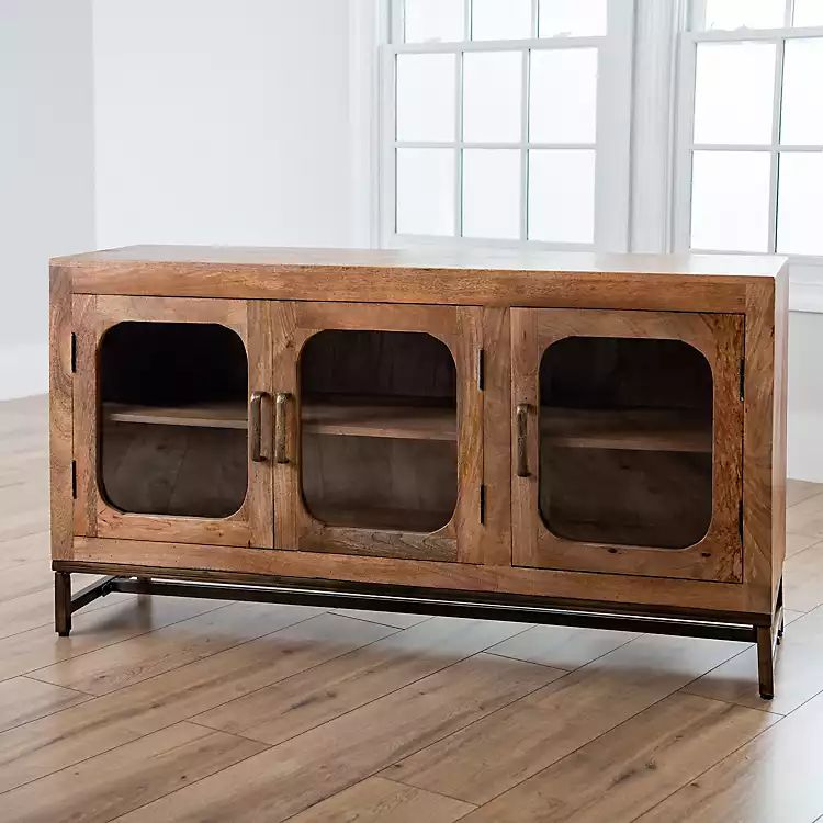 Manu Mango Wood Media Cabinet | Kirkland's Home