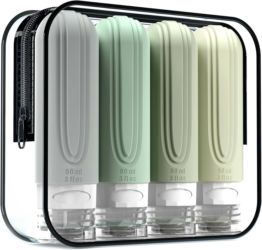 Travel Bottles for Toiletries, Tsa Approved 3oz Travel Size Containers BPA Free Leak Proof Refill... | Amazon (US)