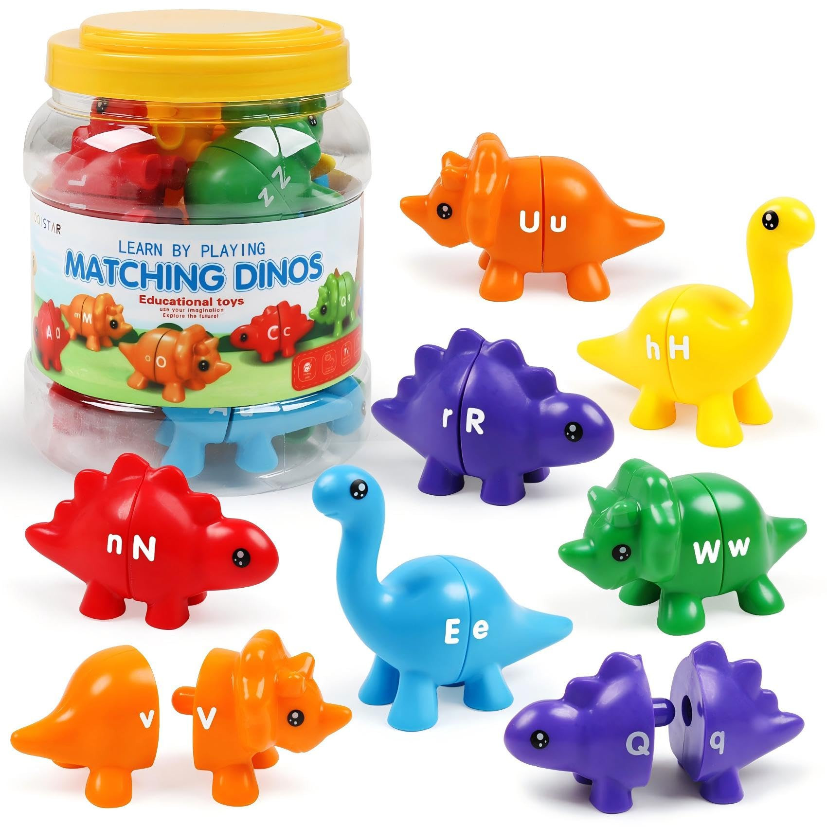 TSYAN Matching Letters Counting Dinosaur Toys | Amazon (US)