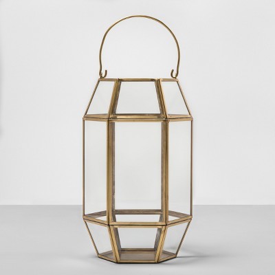 Hexagon Outdoor Lantern Gold Frame - Opalhouse™ | Target