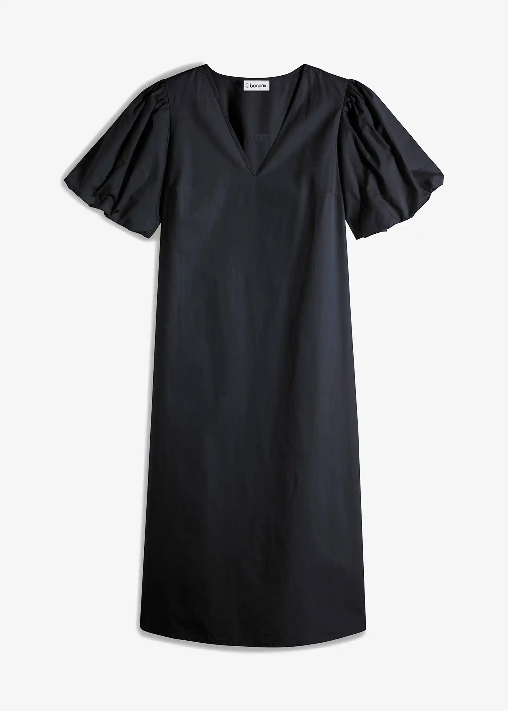 Knieumspielendes Midi-Web-Kleid fällt durch die reine Baumwolle angenehm auf den Körper | Bonprix DE