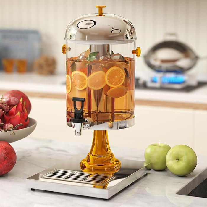 Beverage Dispenser with Stand 2.2 Gallons Drink Dispenser with Ice Core Large Capacity Spigot and... | Amazon (US)