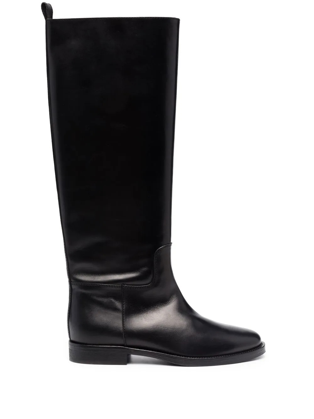 Via Roma 15 round-toe knee-high Boots | Black | FARFETCH | Farfetch Global