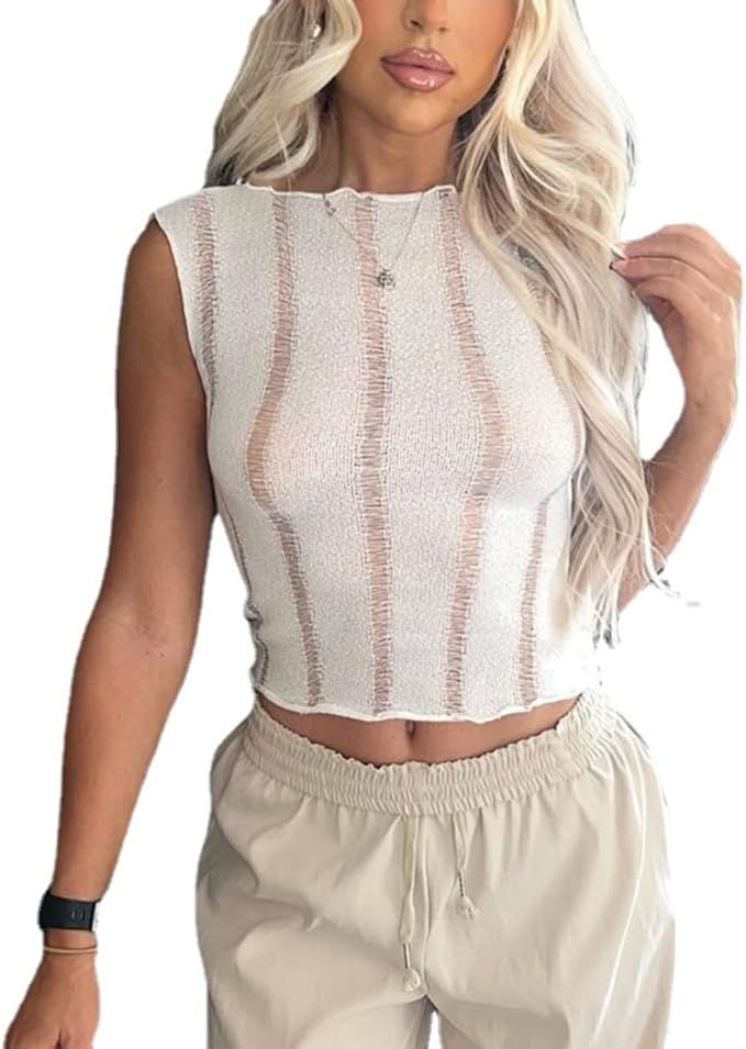 Sexy Crop Tops for Women Sexy Crochet Tops for Women Crochet Crop Top for Women | Amazon (US)