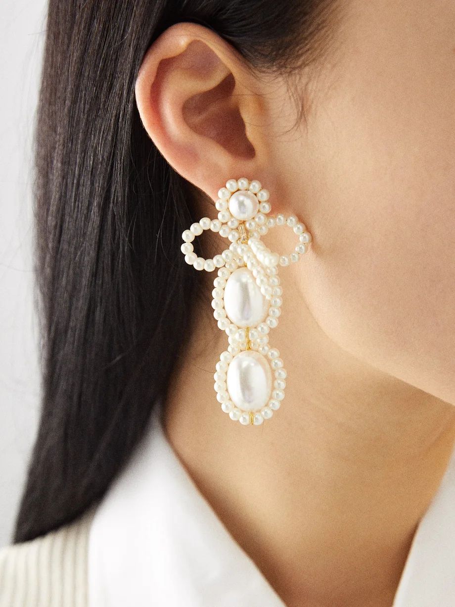Angela faux-pearl drop earrings | Matches (APAC)