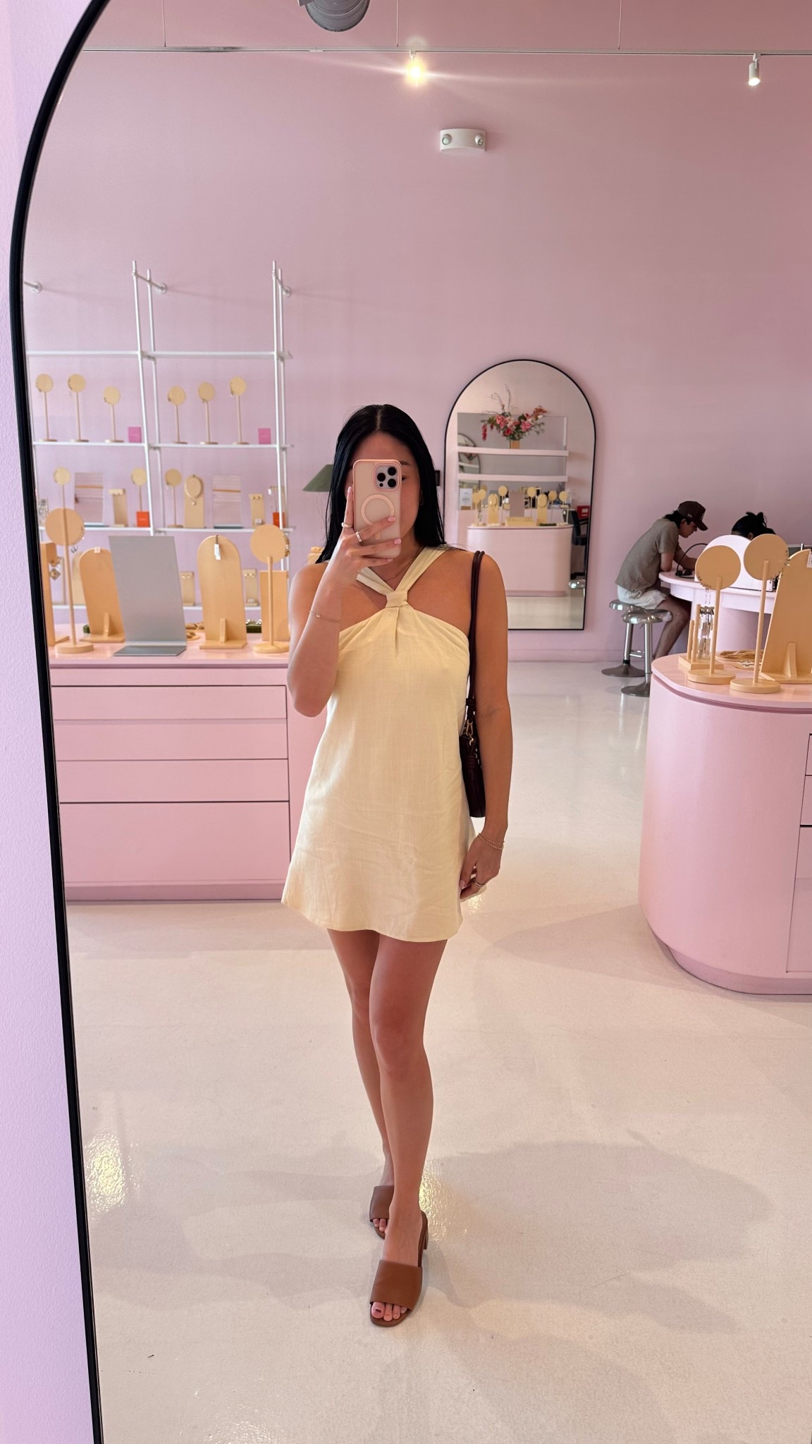 It’s officially spring dress season!! wearing a size US 2, 5’3” for reference 🌼🍋 #springdresses #peppermayo 

#LTKSpringSale #LTKFindsUnder100