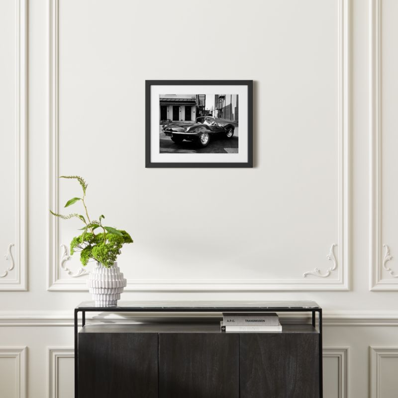 'Steve McQueen, 1963' Black & White Art Print in Black Frame 21.5"x17.5" | CB2 | CB2