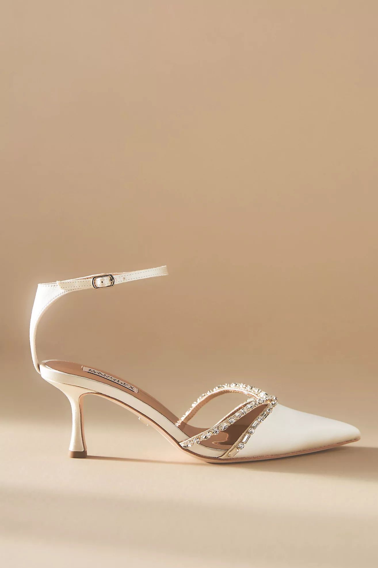 Badgley Mischka Zendaya Gemstone-Embellished Kitten Heels | Anthropologie (US)