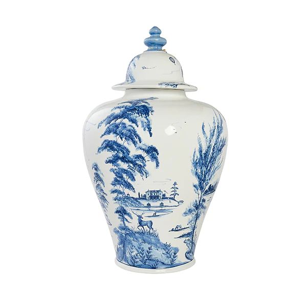 Country Estate Delft Blue 17" Lidded Ginger Jar | Caitlin Wilson Design