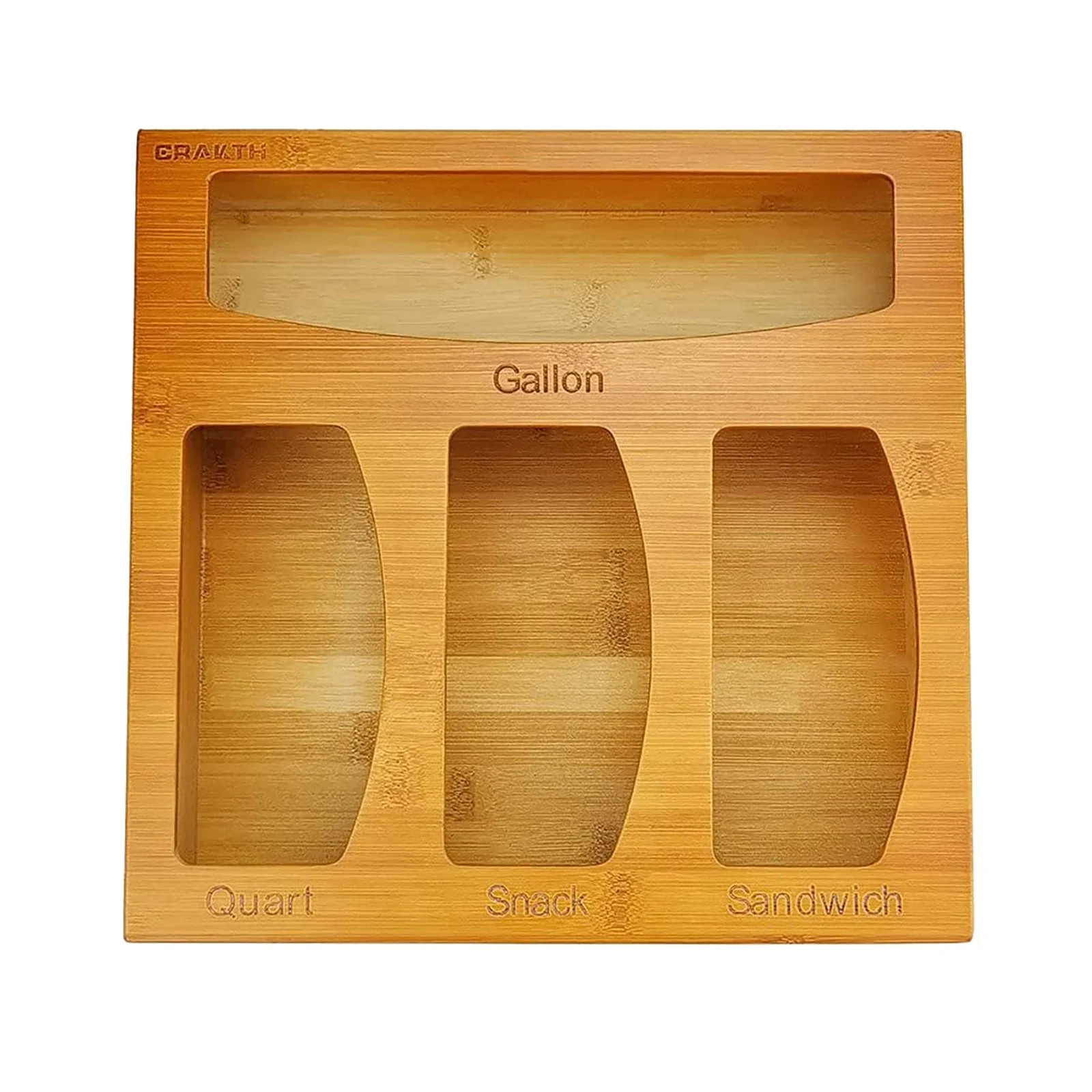 MIARHB Bamboo Ziplock Bag Storage Organizer And Dispenser For Kitchen Drawer, Suitable For Gallon... | Walmart (US)