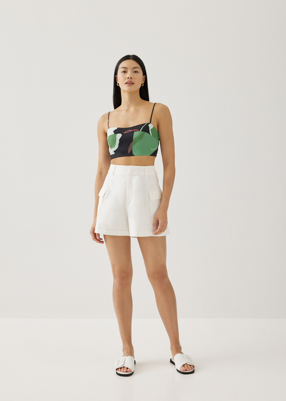 Dolce Smocked Bustier Top in Artful Blooms-014-S | LOVEBONITO SINGAPORE PTE LTD