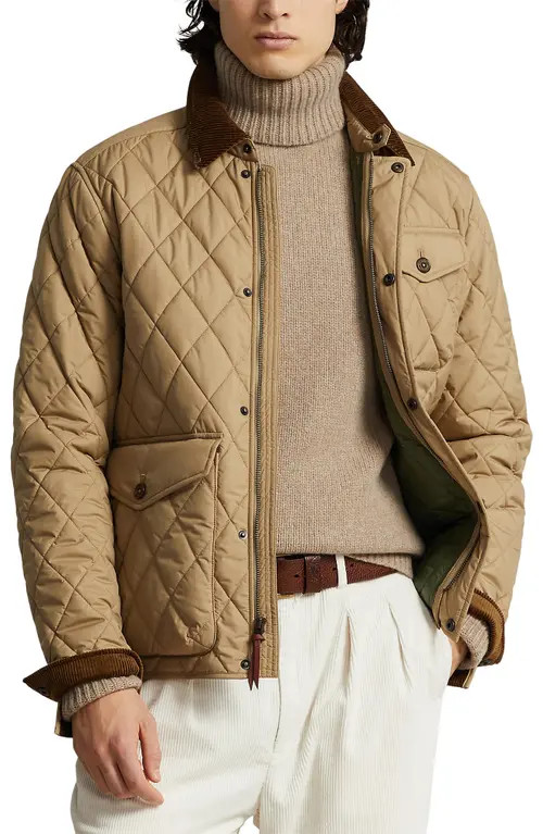 Polo Ralph Lauren Beaton Quilted Jacket in Desert Khaki at Nordstrom, Size X-Large | Nordstrom