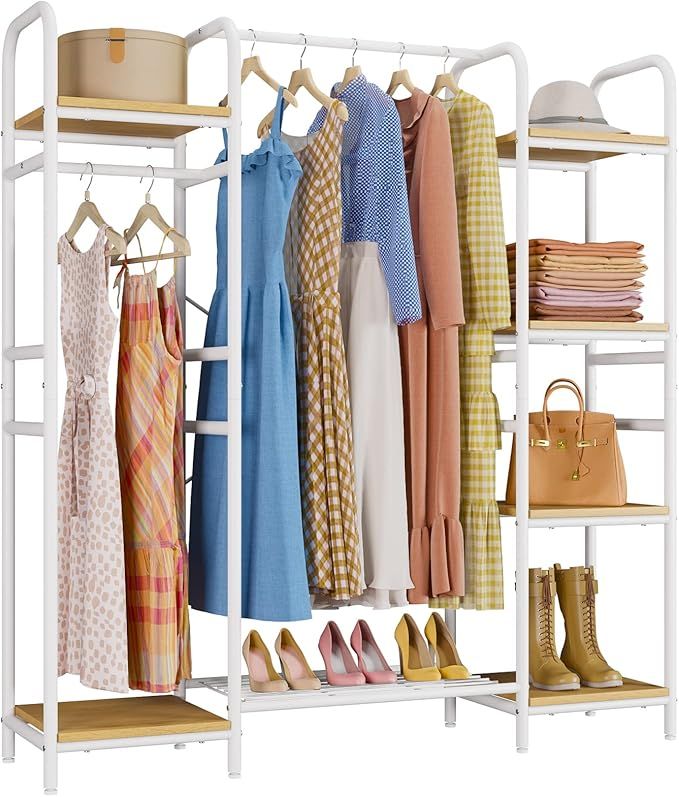 Timate P9 Clothes Rack with Shelves Portable Freestanding Clothing Rack for Hanging Clothes, Heav... | Amazon (US)