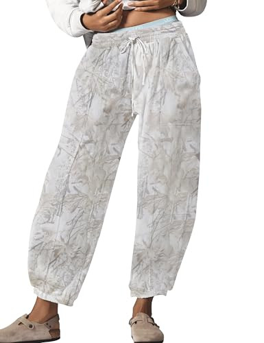 Anoumcy Leopard Pants Women Joggers Sweatpants Casual Cheetah Print Lounge Barrel Pants Trousers ... | Amazon (US)