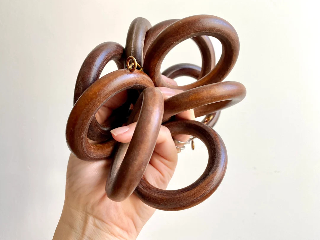 Vintage Wood Curtain Rings Set of 10 - Etsy Canada | Etsy (CAD)