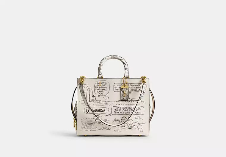 Coach X Peanuts Rogue Bag With Newspaper Print | Coach (US)