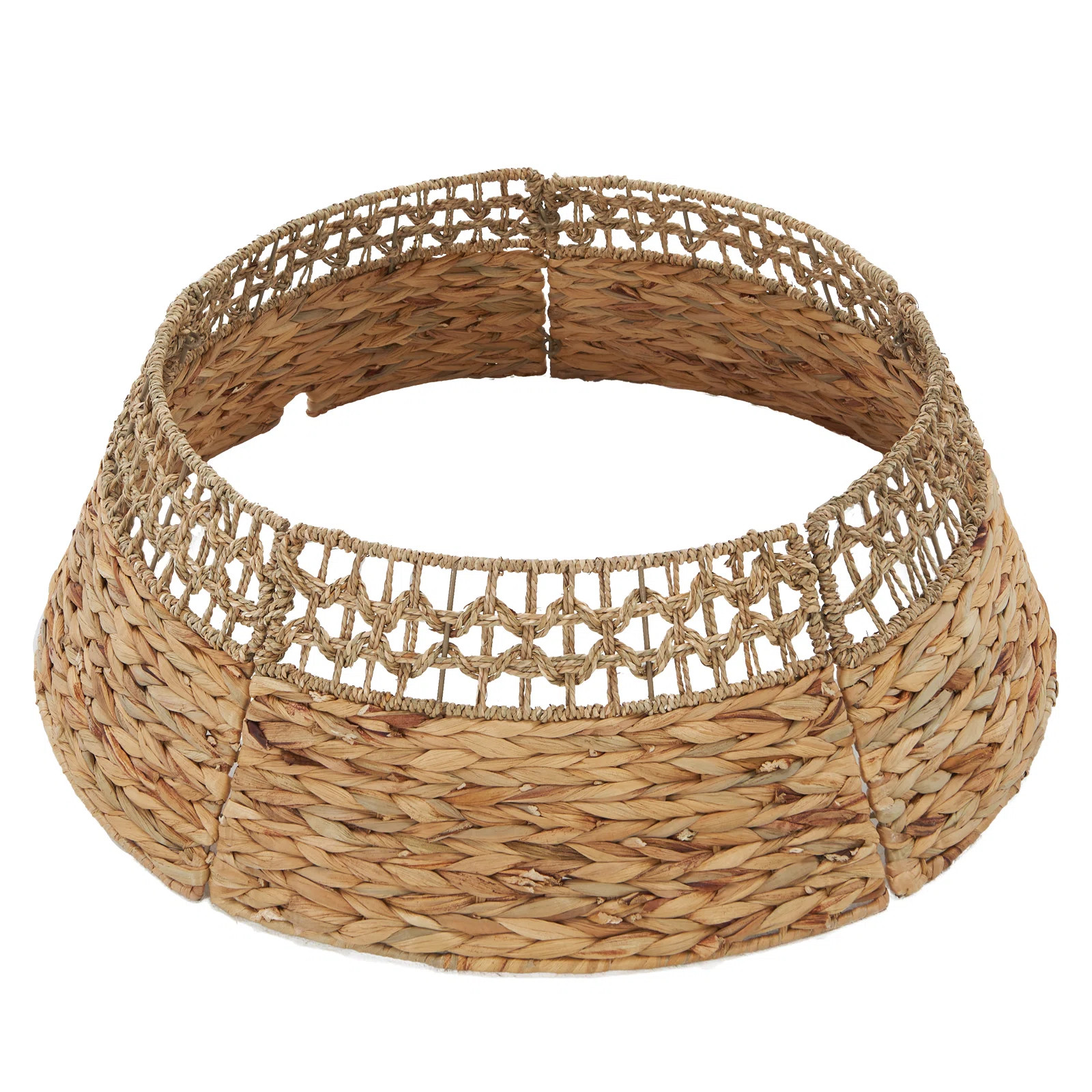 28 In Christmas Tree Collar, Woven Hyacinth 5-Piece Holiday Tree Skirt Accessory For Home, Living... | Wayfair North America