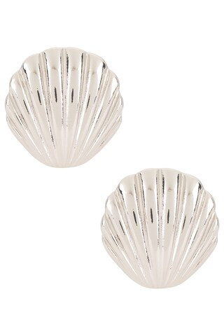Tide Shell Stud Earrings in Silver | Revolve Clothing (Global)