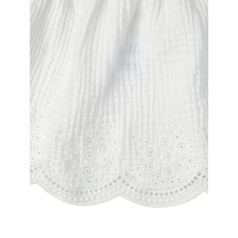 Modern Moments by Gerber Toddler Girl Eyelet Trim Gauze Top and Shorts Set, 2-Piece, Sizes 12M-5T | Walmart (US)