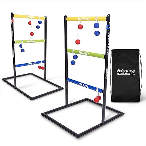 GoSports Ladder Toss Indoor & Outdoor Game Set with 6 Soft Rubber Bolo Balls and Travel Carrying ... | Amazon (US)
