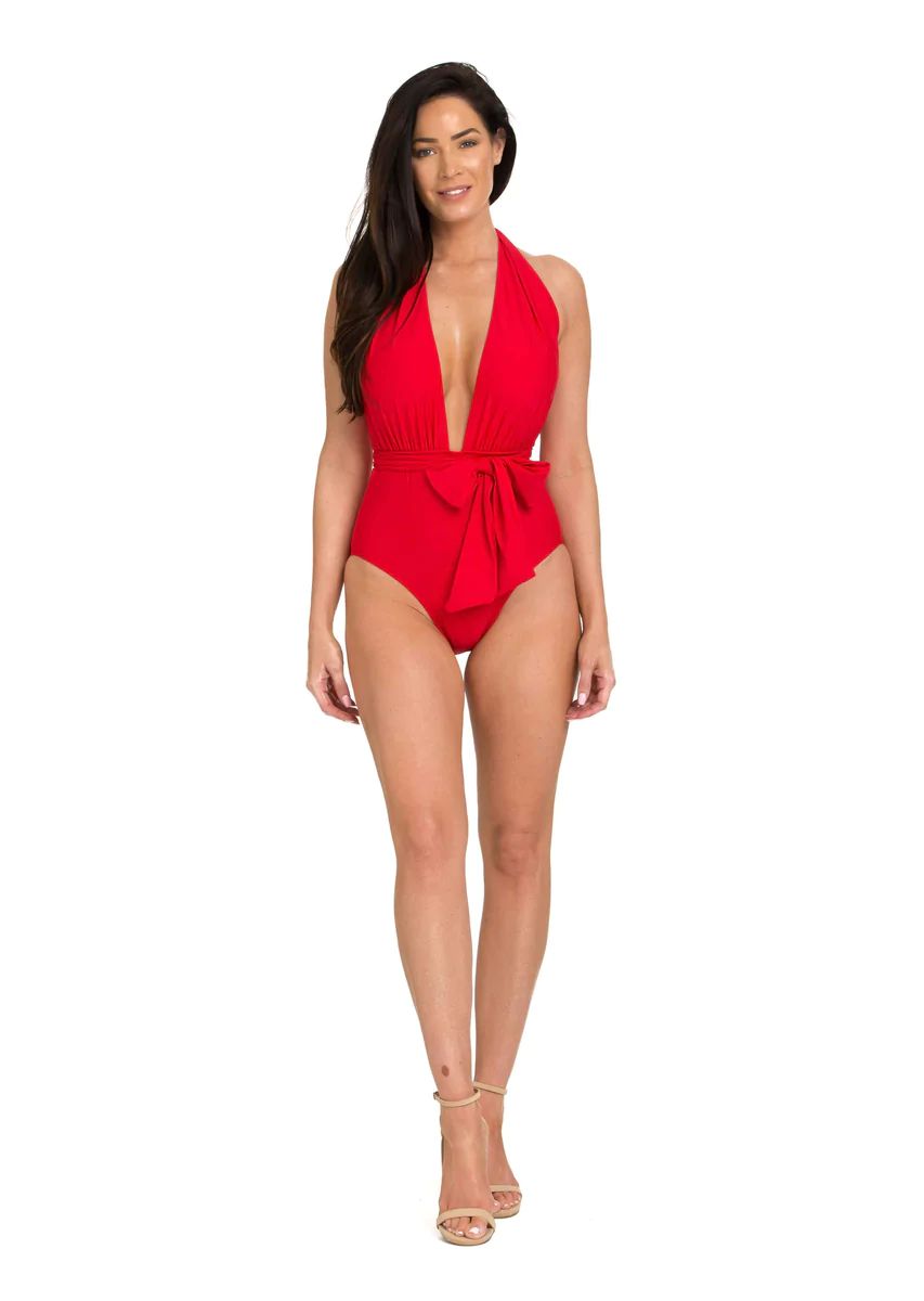Solid One Piece Plunge with Removable Belt (Style 329) | Tara Grinna