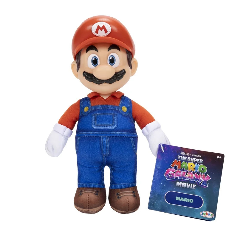 The Super Mario Galaxy Movie – 9 inch Plush Figure – Mario | Walmart (US)