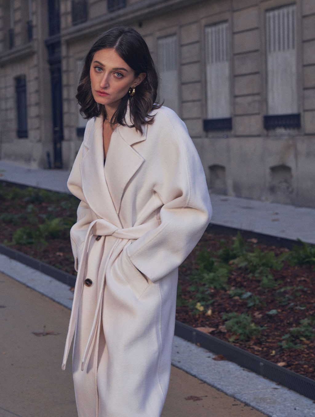 Double-Breasted Straight Wool Coat | Lattelierstore