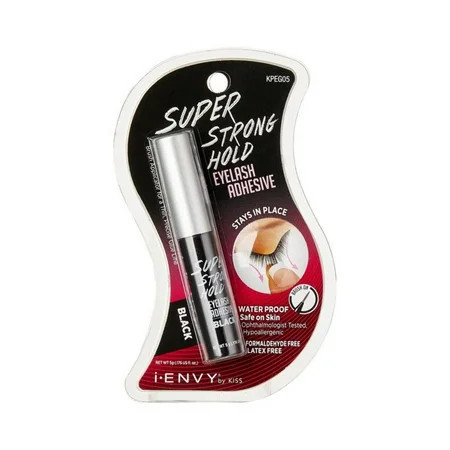 KISS i-Envy Super Strong Hold Eyelash Adhesive Black 0.176 oz KPEG05 | Walmart (US)