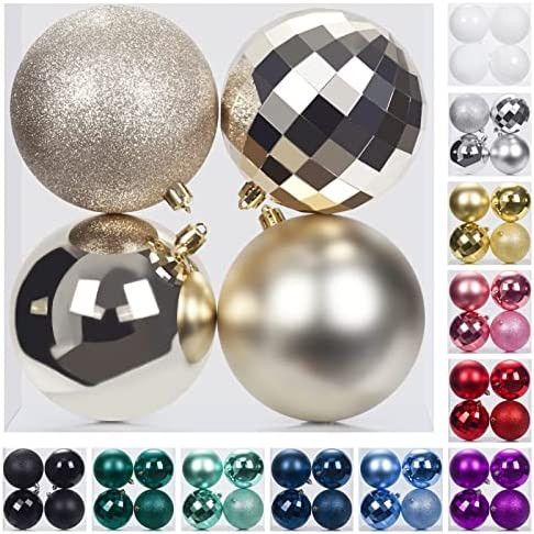 SY Super Bang 100MM/4 Large Christmas Ornaments, Christmas Ball Ornament Set for Xmas Tree, Shatt... | Amazon (US)