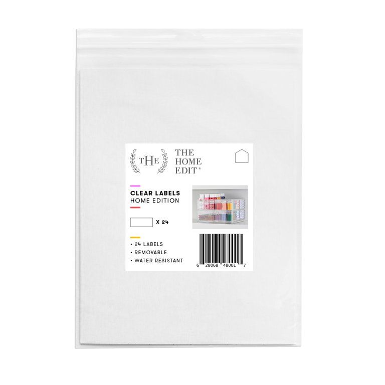 The Home Edit Home Organization Labels, Pack of 24, Clear, White Font | Walmart (US)