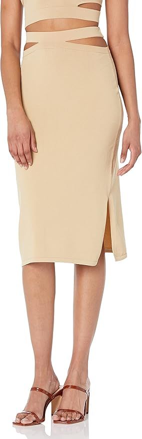 The Drop Women's Valentina Slim Cut-Out Pull-On Midi Sweater Skirt | Amazon (US)