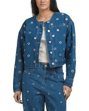 Collarless Grommet Jacket | TJ Maxx
