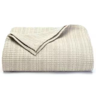 Tommy Bahama Beige Textured Woven Cotton King Blanket 224157 - The Home Depot | The Home Depot