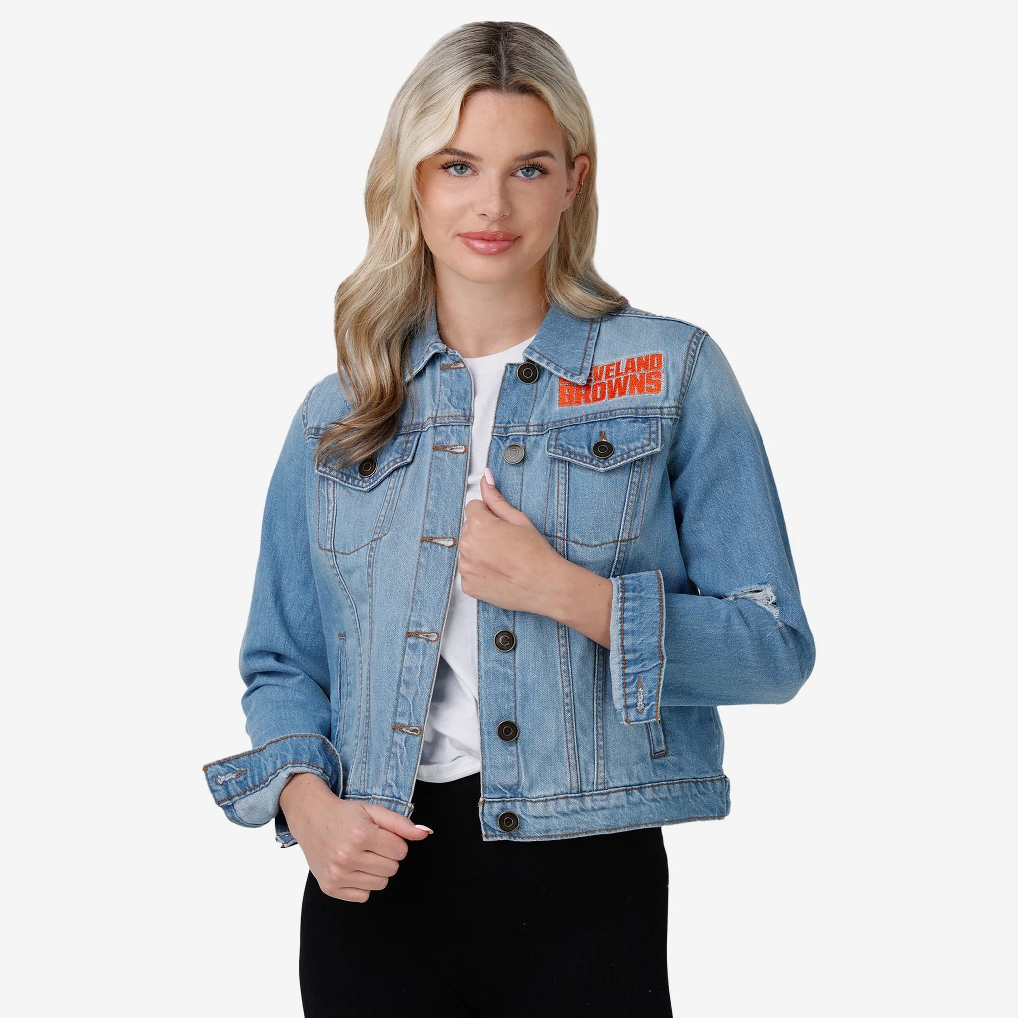 Cleveland Browns Womens Denim Days Jacket | FOCO inc
