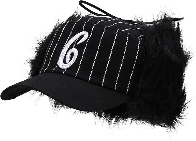 URAWOW Faux Fur Baseball Cap Women Winter Fall Grunge Aespa NINGNING Same Style Trapper Hat Plush... | Amazon (US)