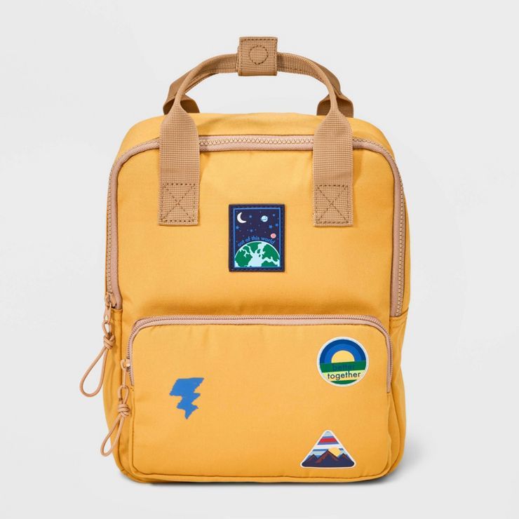 Toddler Boys' 11.5'' Patches Mini Backpack - Cat & Jack™ Yellow | Target